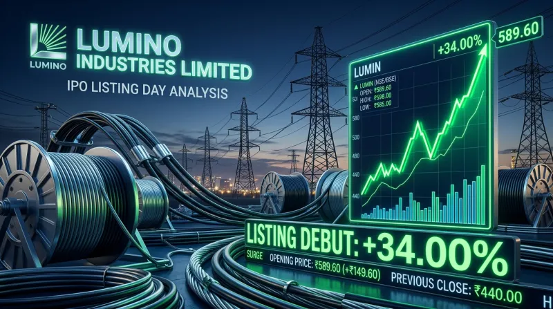 Lumino Industries IPO Debut (+34%): Listing Analysis & Target