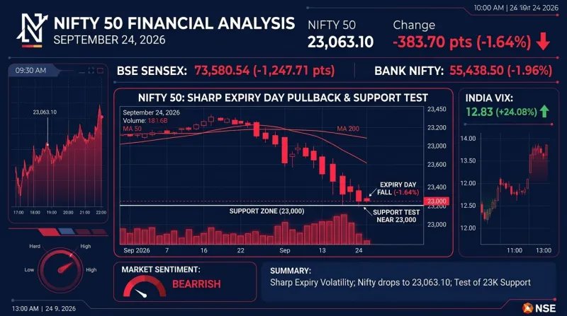 Nifty 50 Market Analysis Today (Sept 24: 23,063) & Friday Prediction: Key Levels & Indicators