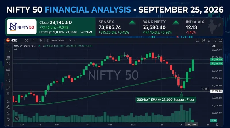 Nifty 50 Market Analysis Today (Sept 25: 23,140) & Monday Outlook: Key Levels & Indicators